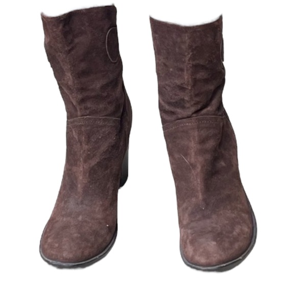 DAVID’S Block Heel Mid-calf Suede Boots - Picture 3 of 7